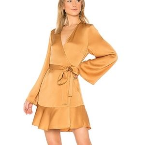 A.L.C. Whitney Wrap Dress Gold Size 2